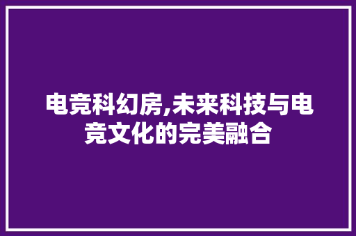 电竞科幻房,未来科技与电竞文化的完美融合