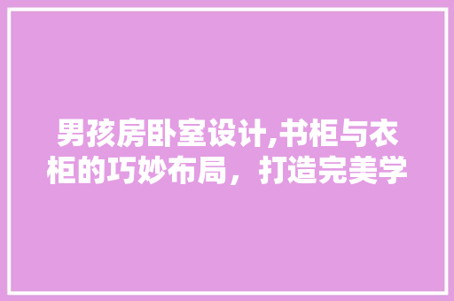 男孩房卧室设计,书柜与衣柜的巧妙布局，打造完美学习空间