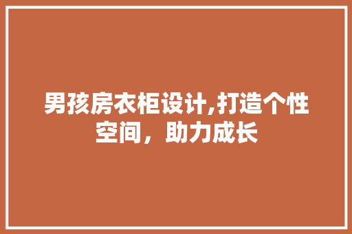 男孩房衣柜设计,打造个性空间，助力成长