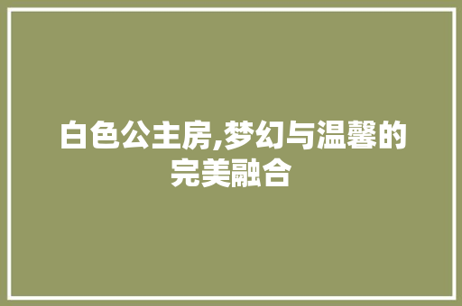 白色公主房,梦幻与温馨的完美融合