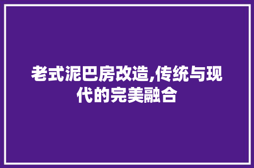 老式泥巴房改造,传统与现代的完美融合
