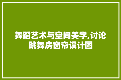 舞蹈艺术与空间美学,讨论跳舞房窗帘设计图
