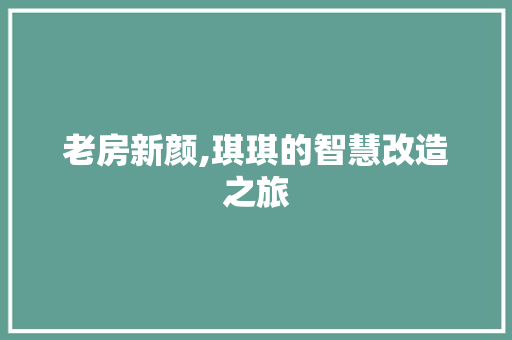 老房新颜,琪琪的智慧改造之旅