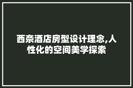 西奈酒店房型设计理念,人性化的空间美学探索