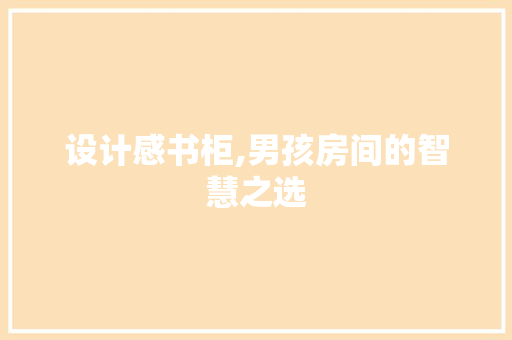 设计感书柜,男孩房间的智慧之选