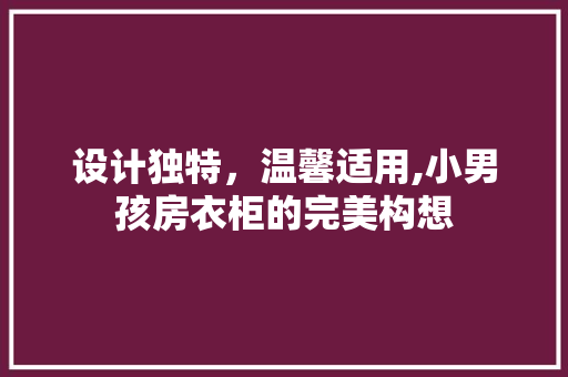 设计独特，温馨适用,小男孩房衣柜的完美构想