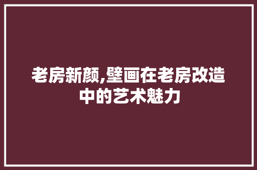 老房新颜,壁画在老房改造中的艺术魅力