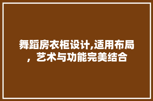 舞蹈房衣柜设计,适用布局，艺术与功能完美结合