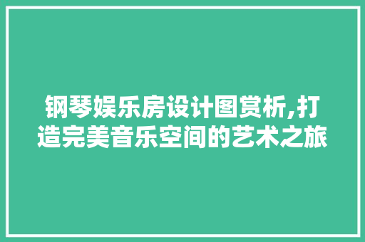 钢琴娱乐房设计图赏析,打造完美音乐空间的艺术之旅
