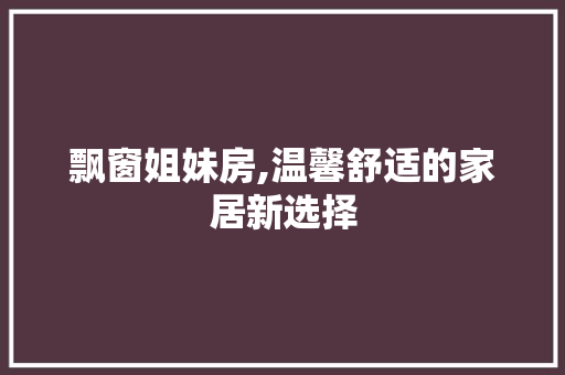 飘窗姐妹房,温馨舒适的家居新选择