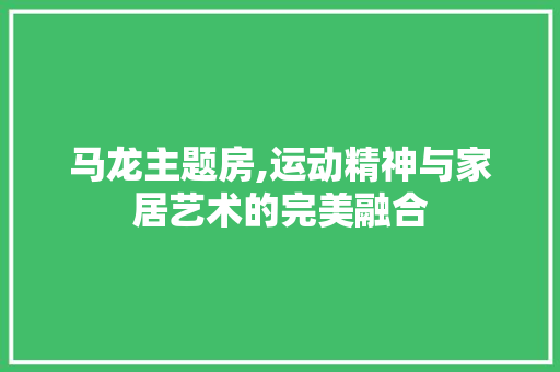 马龙主题房,运动精神与家居艺术的完美融合