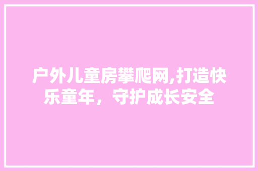 户外儿童房攀爬网,打造快乐童年，守护成长安全
