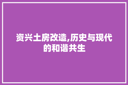 资兴土房改造,历史与现代的和谐共生