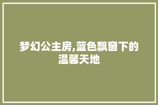梦幻公主房,蓝色飘窗下的温馨天地