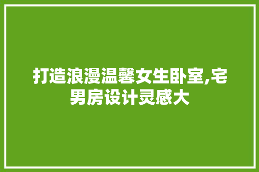 打造浪漫温馨女生卧室,宅男房设计灵感大