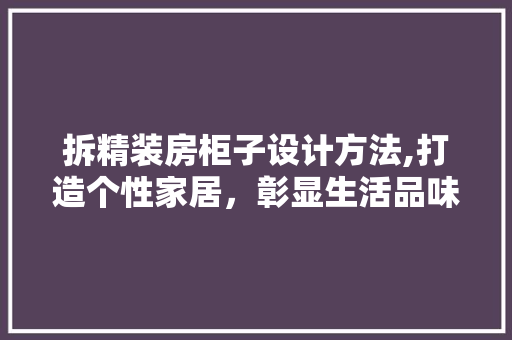 拆精装房柜子设计方法,打造个性家居，彰显生活品味