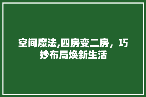 空间魔法,四房变二房，巧妙布局焕新生活
