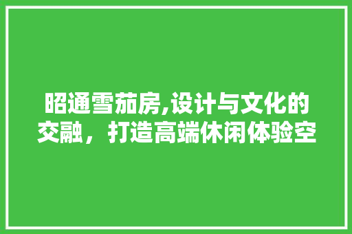 昭通雪茄房,设计与文化的交融，打造高端休闲体验空间