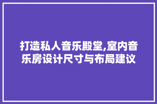 打造私人音乐殿堂,室内音乐房设计尺寸与布局建议