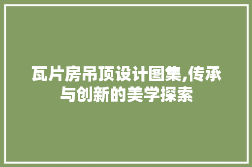 瓦片房吊顶设计图集,传承与创新的美学探索