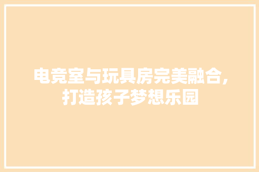 电竞室与玩具房完美融合,打造孩子梦想乐园