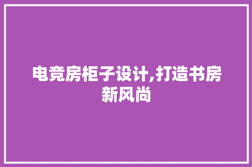 电竞房柜子设计,打造书房新风尚