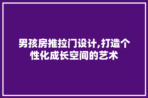 男孩房推拉门设计,打造个性化成长空间的艺术
