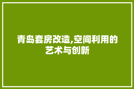 青岛套房改造,空间利用的艺术与创新