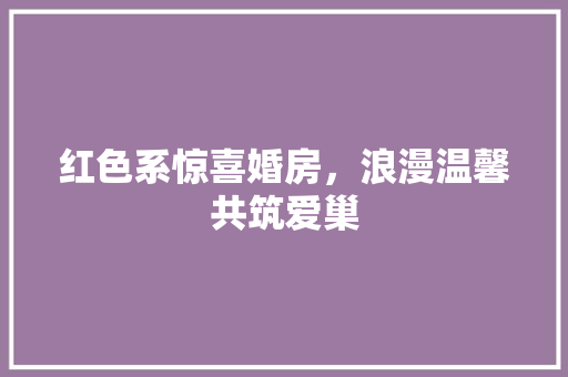 红色系惊喜婚房，浪漫温馨共筑爱巢