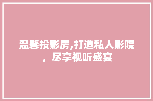 温馨投影房,打造私人影院，尽享视听盛宴