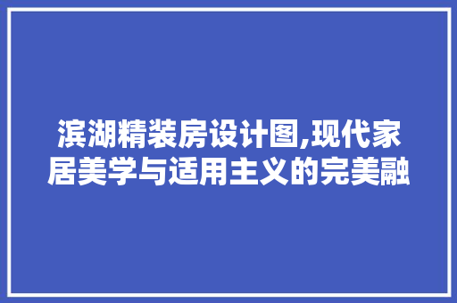 滨湖精装房设计图,现代家居美学与适用主义的完美融合