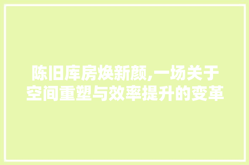 陈旧库房焕新颜,一场关于空间重塑与效率提升的变革之旅