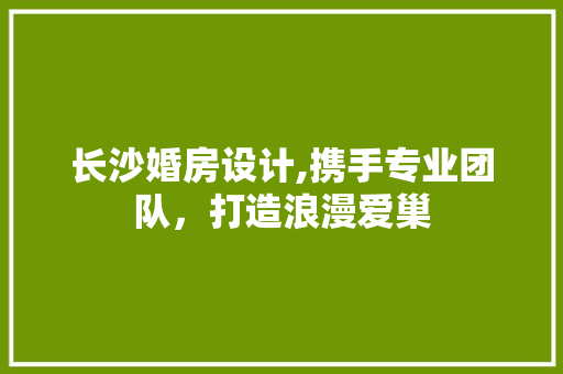 长沙婚房设计,携手专业团队，打造浪漫爱巢