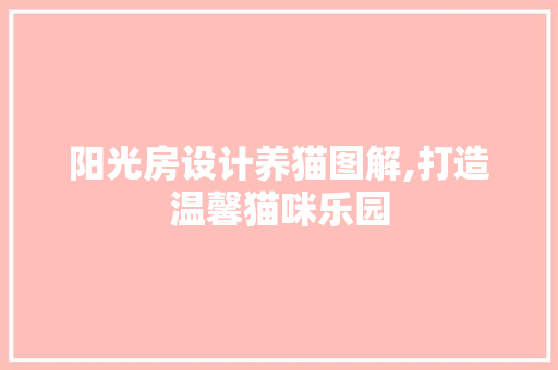 阳光房设计养猫图解,打造温馨猫咪乐园