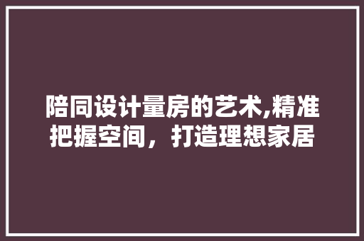 陪同设计量房的艺术,精准把握空间，打造理想家居