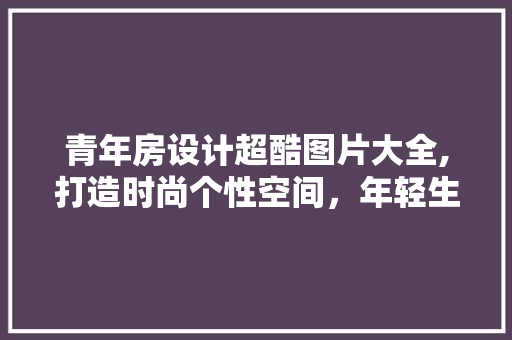 青年房设计超酷图片大全,打造时尚个性空间，年轻生活方式