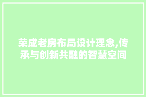 荣成老房布局设计理念,传承与创新共融的智慧空间