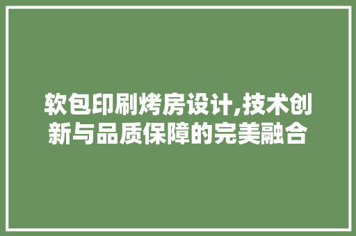 软包印刷烤房设计,技术创新与品质保障的完美融合
