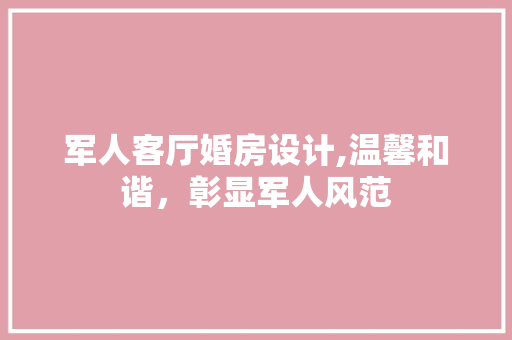 军人客厅婚房设计,温馨和谐，彰显军人风范