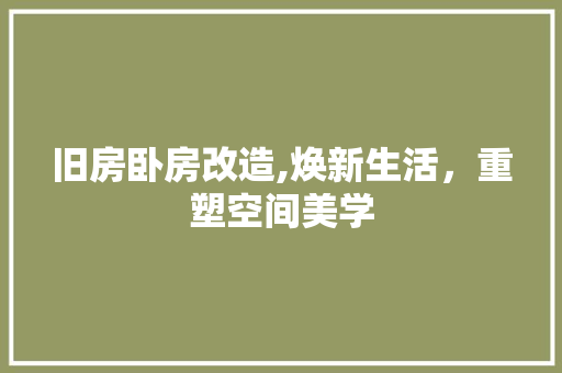 旧房卧房改造,焕新生活，重塑空间美学