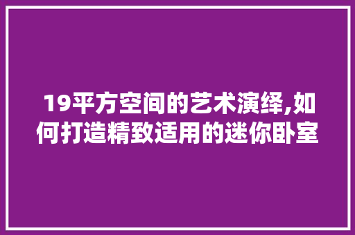 19平方空间的艺术演绎,如何打造精致适用的迷你卧室
