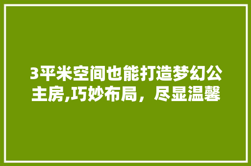 3平米空间也能打造梦幻公主房,巧妙布局，尽显温馨与浪漫