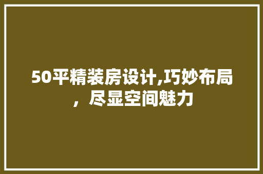 50平精装房设计,巧妙布局，尽显空间魅力