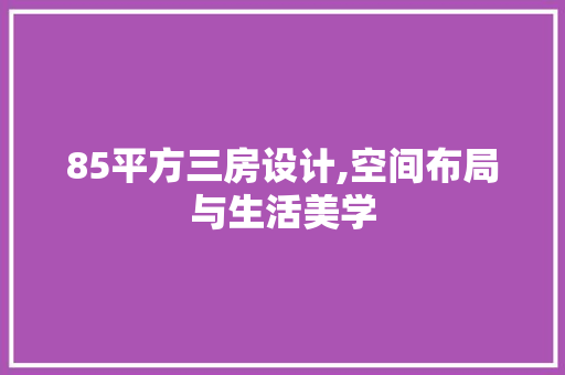 85平方三房设计,空间布局与生活美学