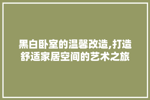 黑白卧室的温馨改造,打造舒适家居空间的艺术之旅