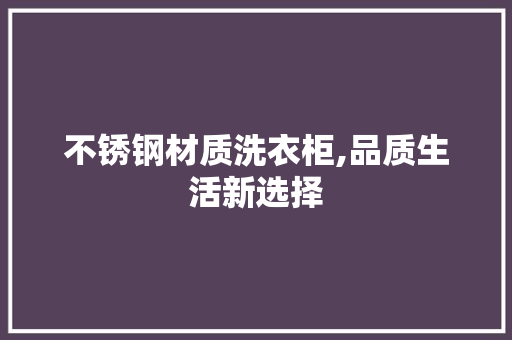 不锈钢材质洗衣柜,品质生活新选择
