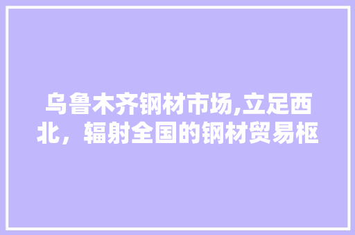 乌鲁木齐钢材市场,立足西北，辐射全国的钢材贸易枢纽