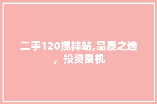 二手120搅拌站,品质之选，投资良机