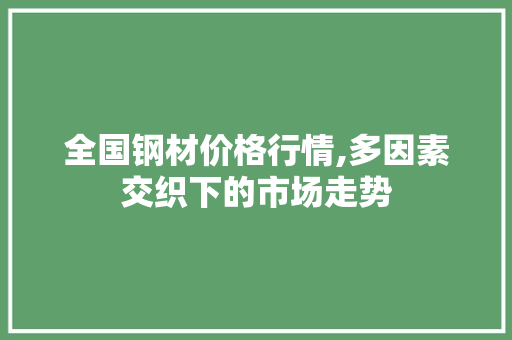 全国钢材价格行情,多因素交织下的市场走势