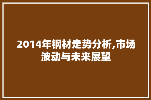 2014年钢材走势分析,市场波动与未来展望